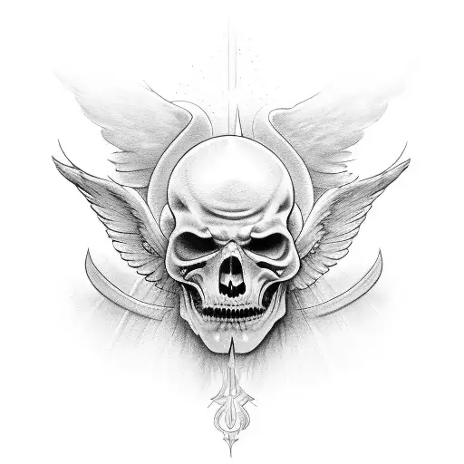 Angels vs demons tattoo design idea