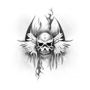 Angels vs demons tattoo design idea