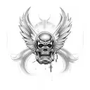 Angels vs demons tattoo design idea