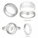 wedding ring with T and 7-3-22 tattoo design idea