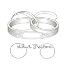 wedding ring with T and 7-3-22 tattoo design idea