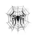 spiderman logo with spider webs  tattoo design idea