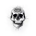 skull fading out of existence tattoo design idea