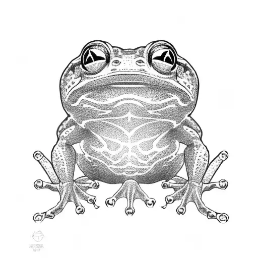 ninja frog  tattoo design idea