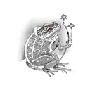 samurai frog tattoo design idea