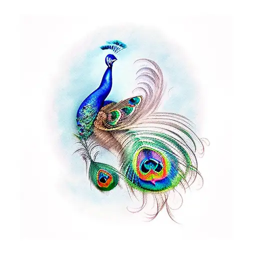 Peacock tattoo design idea