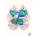 Peacock tattoo design idea