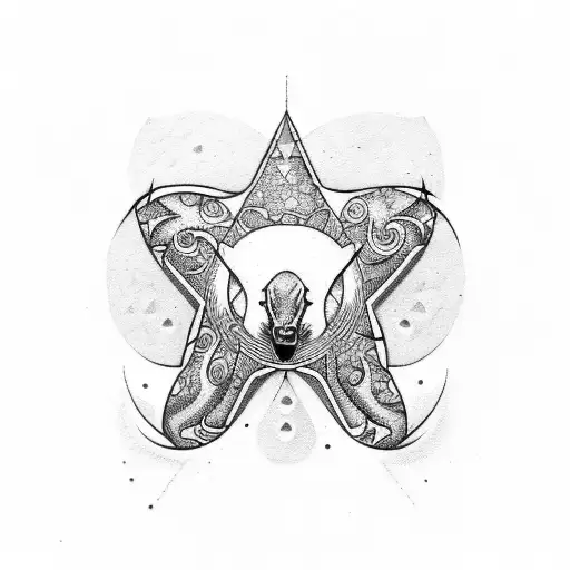 Austin Texas with star and bull longhorn tattoo design idea