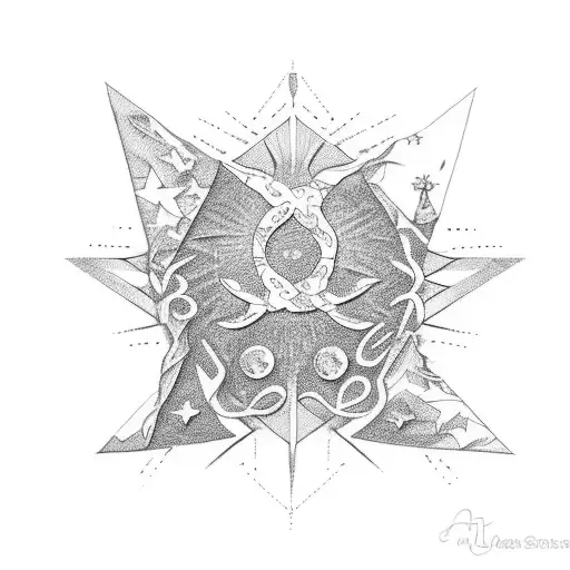 Austin Texas with star and longhorn tattoo design idea