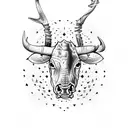 Austin Texas with star and bull longhorn tattoo design idea