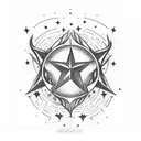 Austin Texas with star and longhorn tattoo design idea