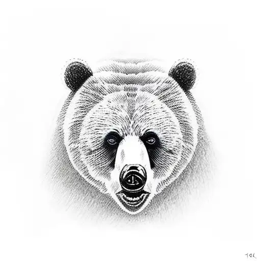 bear family tattoo design idea