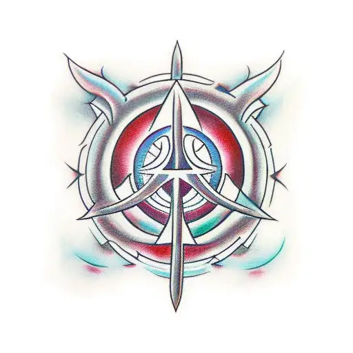 Trident with mahamritunjaya mantra in Sanskrit  tattoo design idea