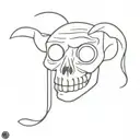 3 skuleton drunk joking tattoo design idea