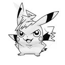 use pikachu as model and then add elements of naruto and one piece tattoo design idea