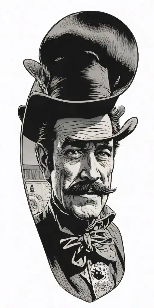 Gunsmoke television show Marshal Dillon  tattoo design idea