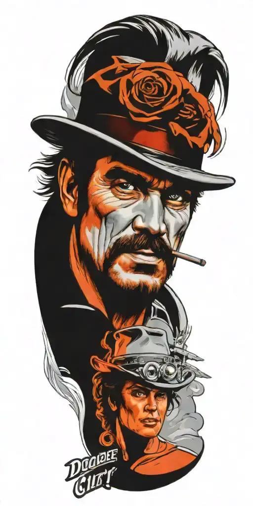 Gunsmoke television show Dodge city tattoo design idea