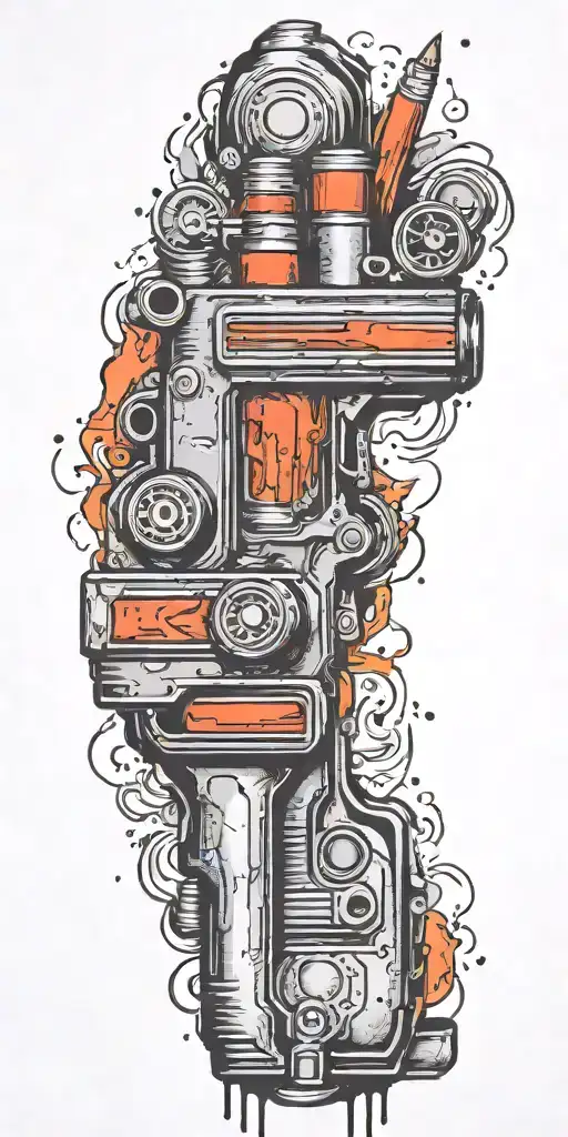 ADHD  shotgun shell blast tattoo design idea