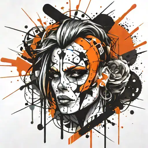 orange tattoo design idea