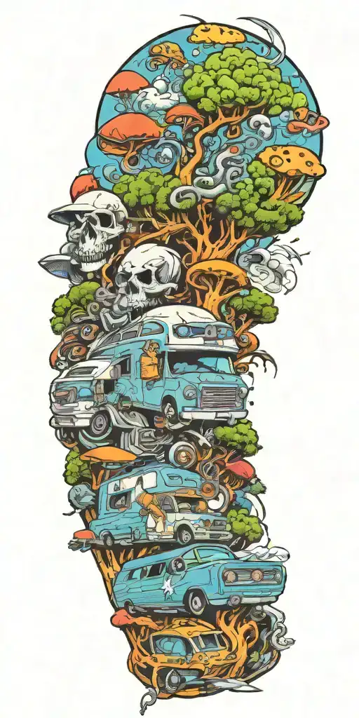 gangster tornado in the trailer park on shrooms  tattoo design idea