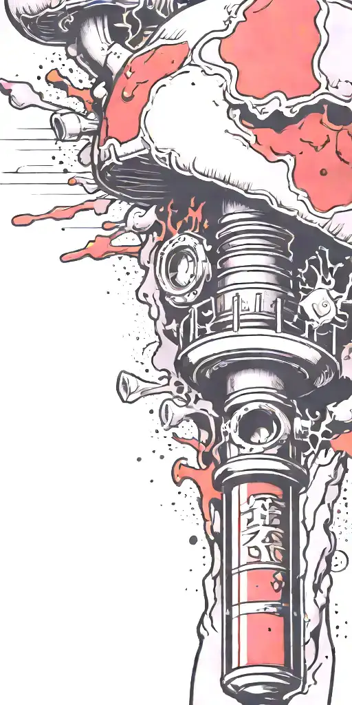terrost ticking time bomb mushroom grenade  tattoo design idea