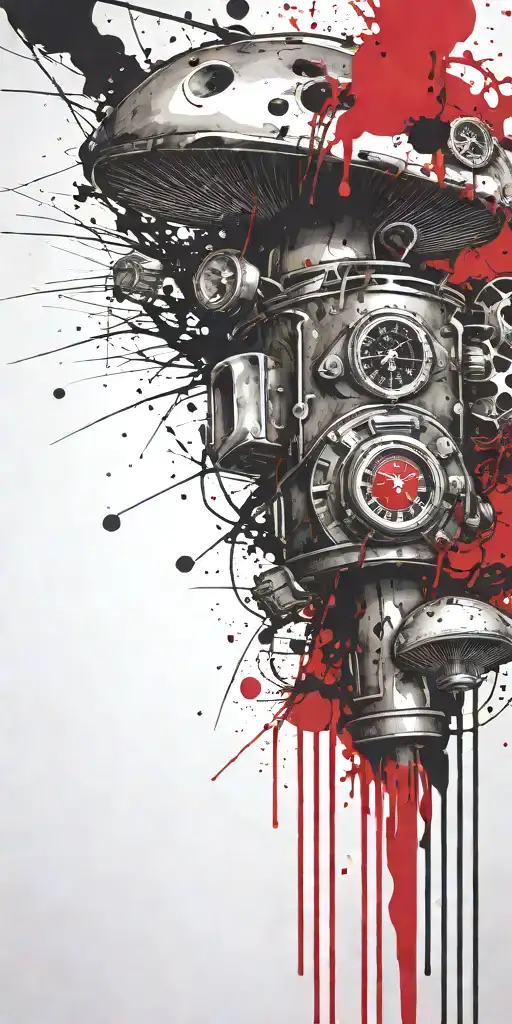 terrost ticking time bomb mushroom grenade  tattoo design idea
