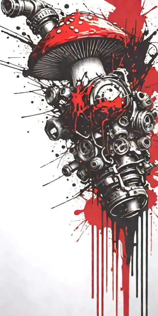 hide the shroom grenade  tattoo design idea