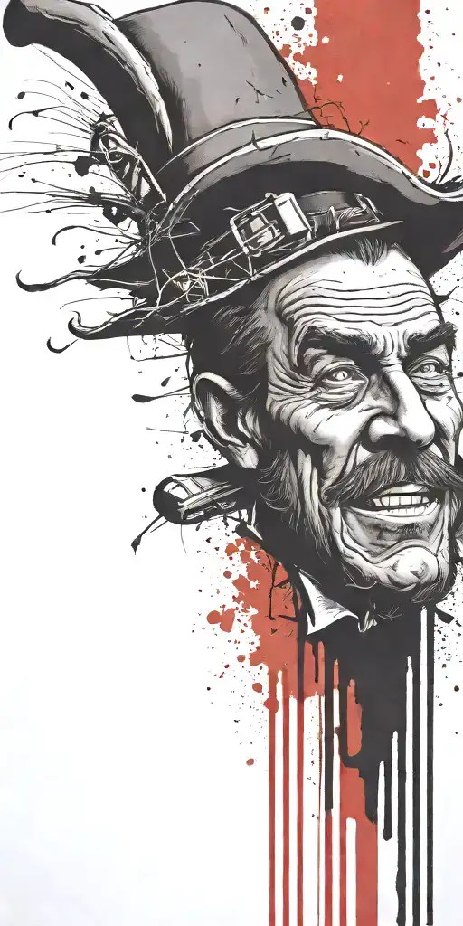 long branch saloon from the tv show gunsmoke on mushrooms  tattoo design idea
