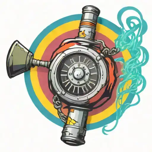 wired explosive bomb plastic explosive with detonator with wires and timer and numbers tattoo design idea