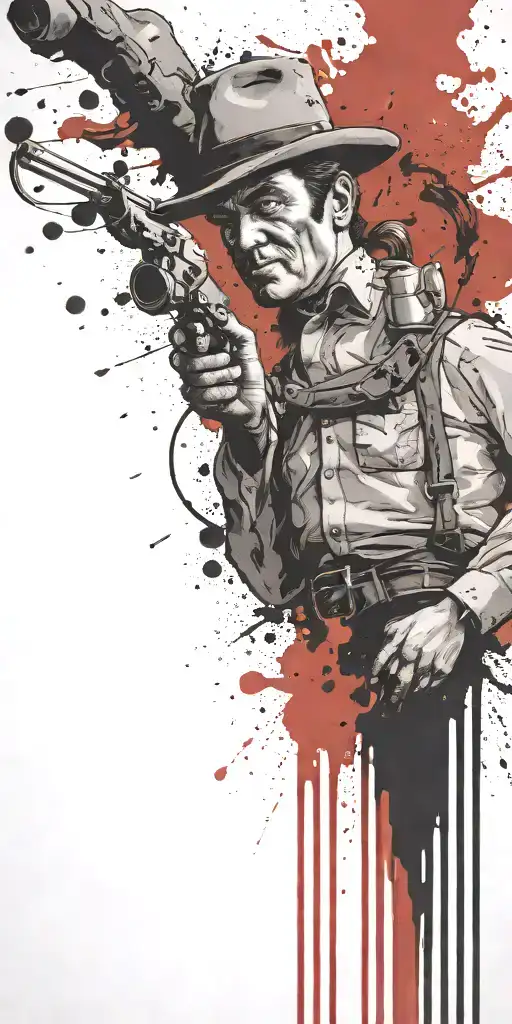 the tv show gunsmoke on mushrooms  tattoo design idea