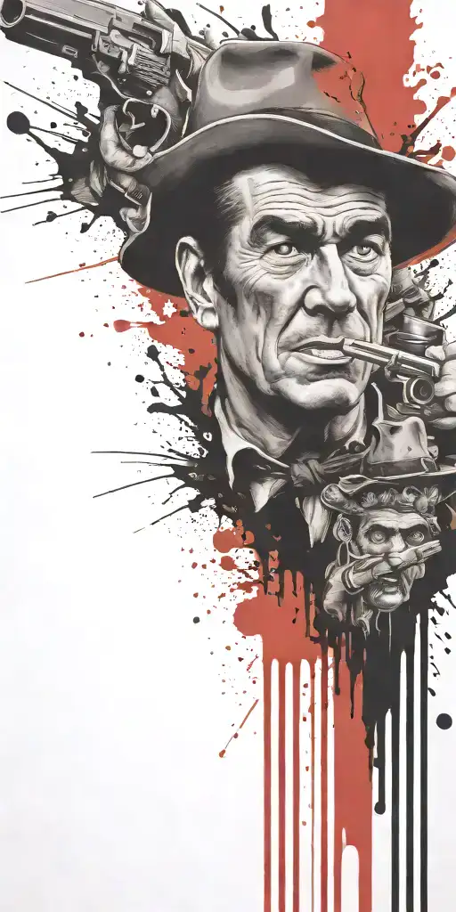 the tv show gunsmoke on mushrooms  tattoo design idea