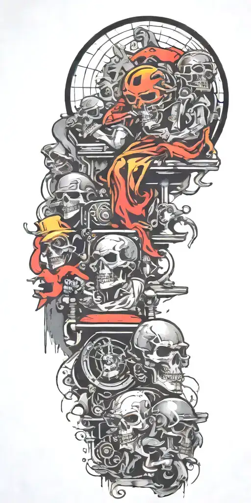 ADHD musical chairs urban legend  tattoo design idea