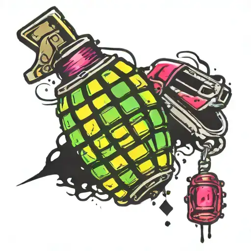 Grenade tattoo design idea