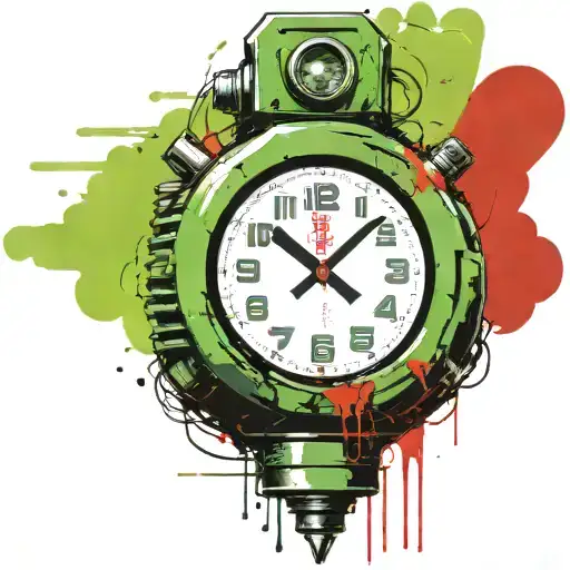 green wired explosive device with wires and timer time running grenade tattoo design idea