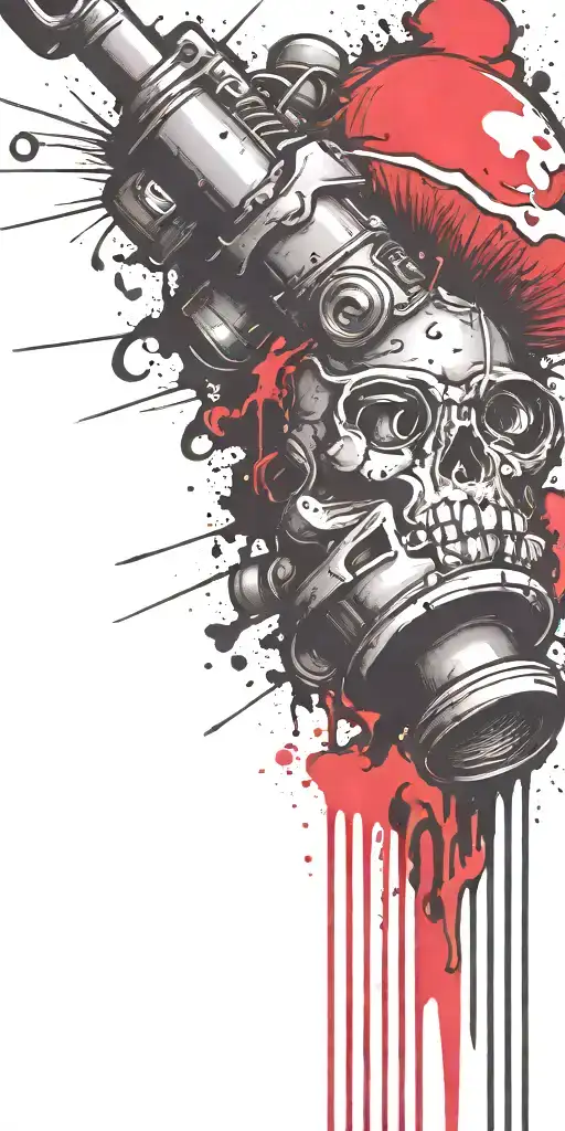 inconspicuous ticking time bomb mushroom grenade  tattoo design idea
