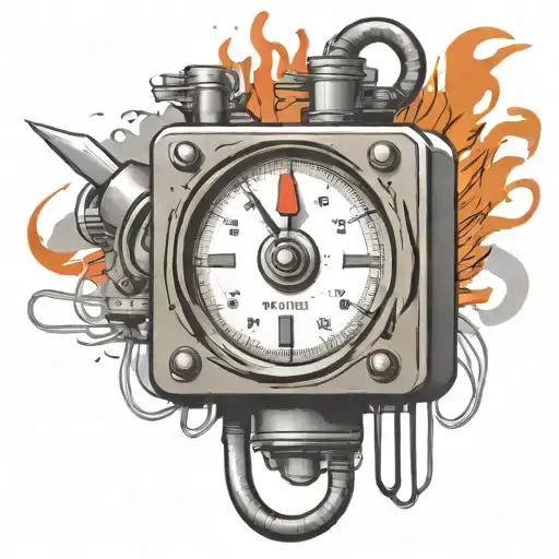  TNT, c4 wired explosive device with wires and timer  tattoo design idea