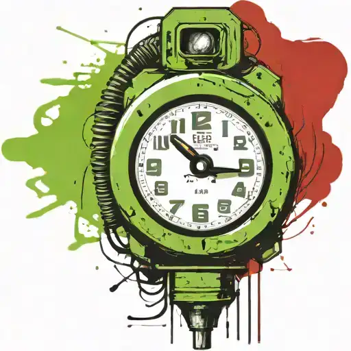 green wired explosive device with wires and timer time running grenade tattoo design idea