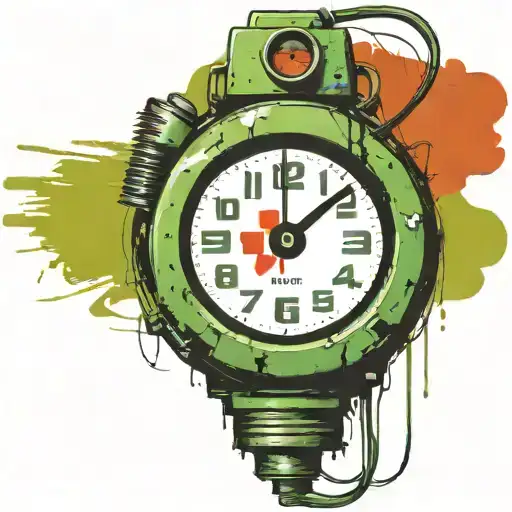 green wired explosive device with wires and timer time running grenade tattoo design idea