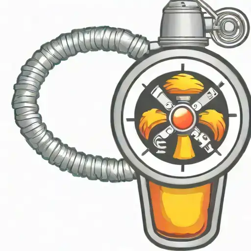 mushroom grenade wired futuristic explosive devices or bombs bullrfx timer tattoo design idea