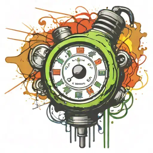  wired explosive device with wires and timer time running tattoo design idea