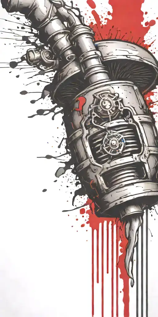 inconspicuous ticking time bomb mushroom grenade  tattoo design idea