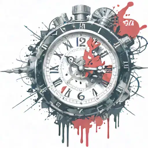 time bomb explosion tattoo design idea
