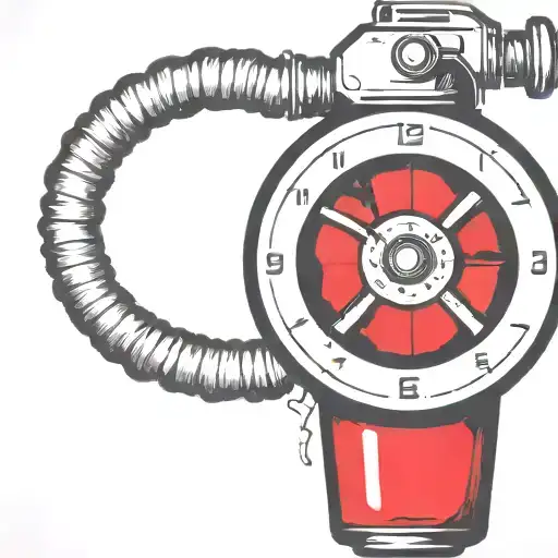 mushroom grenade wired futuristic explosive devices or bombs with timer tattoo design idea