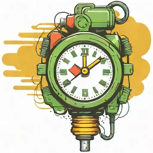  wired explosive device with wires and timer time running grenade tattoo design idea