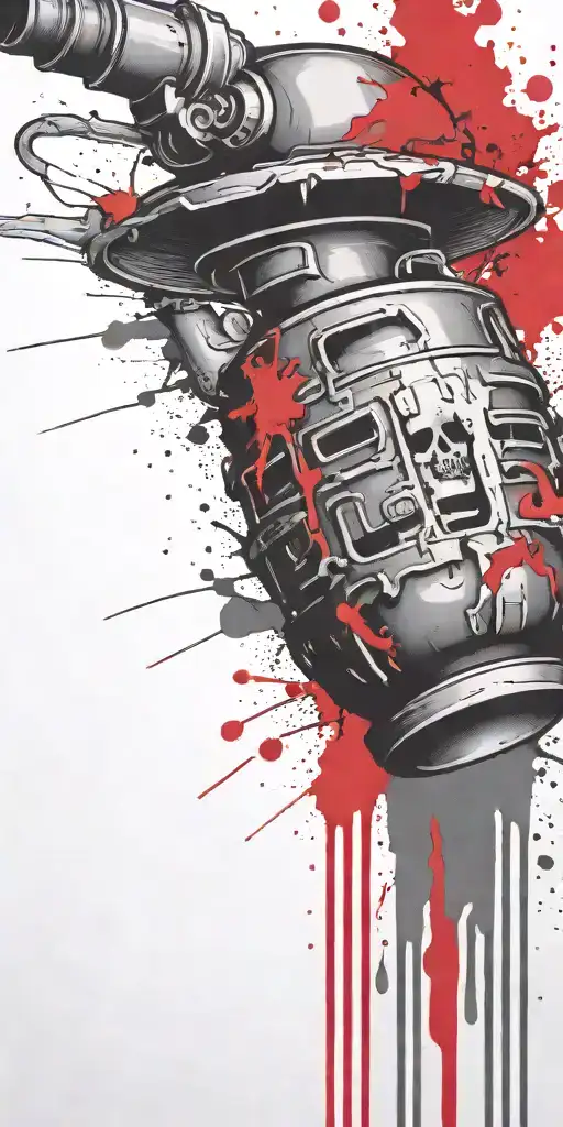 white trash mushroom grenade  tattoo design idea