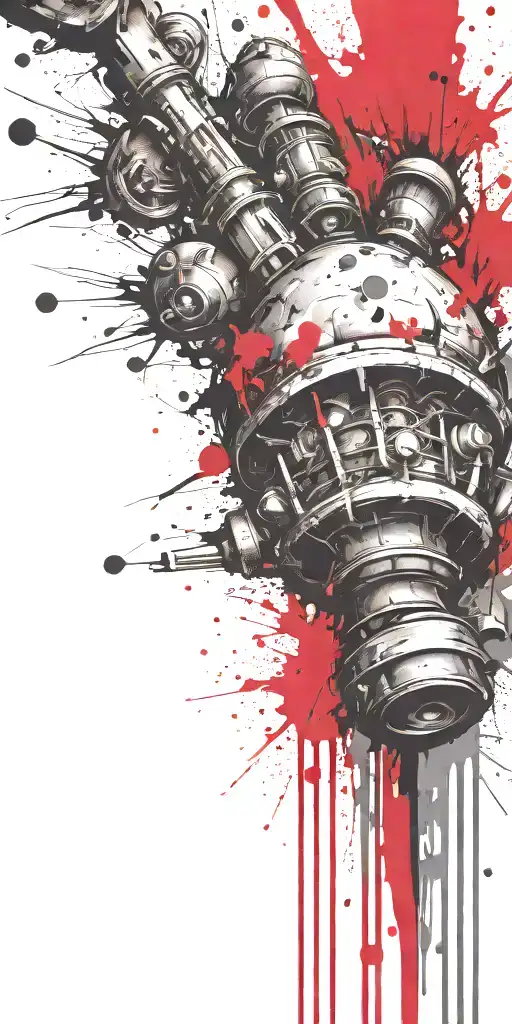 sophisticated mushroom explosives ticking time bomb grenade  tattoo design idea