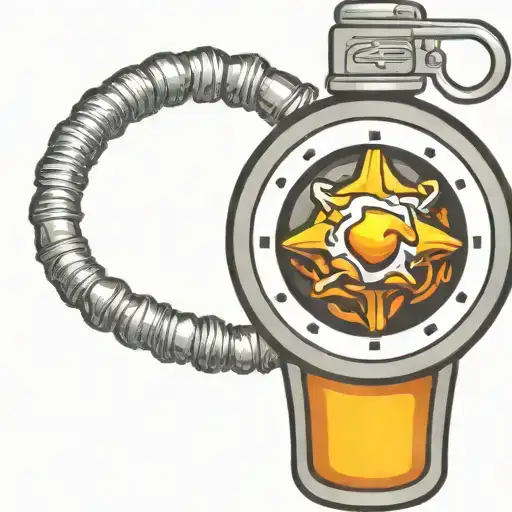 mushroom grenade wired futuristic explosive devices or bombs bullrfx timer tattoo design idea