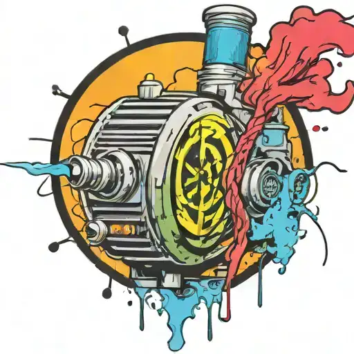  wired explosive bomb with wires and timer tattoo design idea