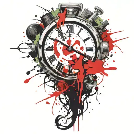 ticking time bomb tattoo design idea