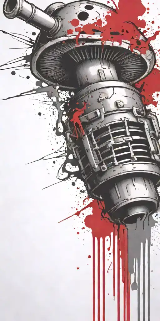 inconspicuous ticking time bomb mushroom grenade  tattoo design idea